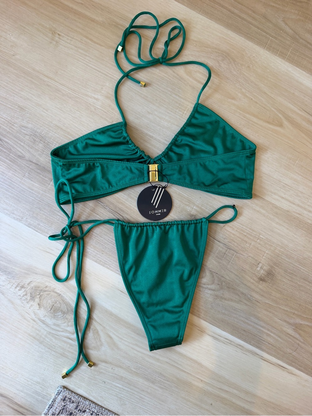 Sommer swim emerald green bikini. Small bottoms/Medium top. New with tags! - Picture 2 of 5
